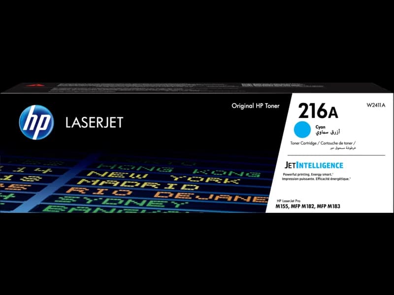 صورة خرطوشة حبر أصلية HP 216A (W2411A) ليزر جيت لون سماوي