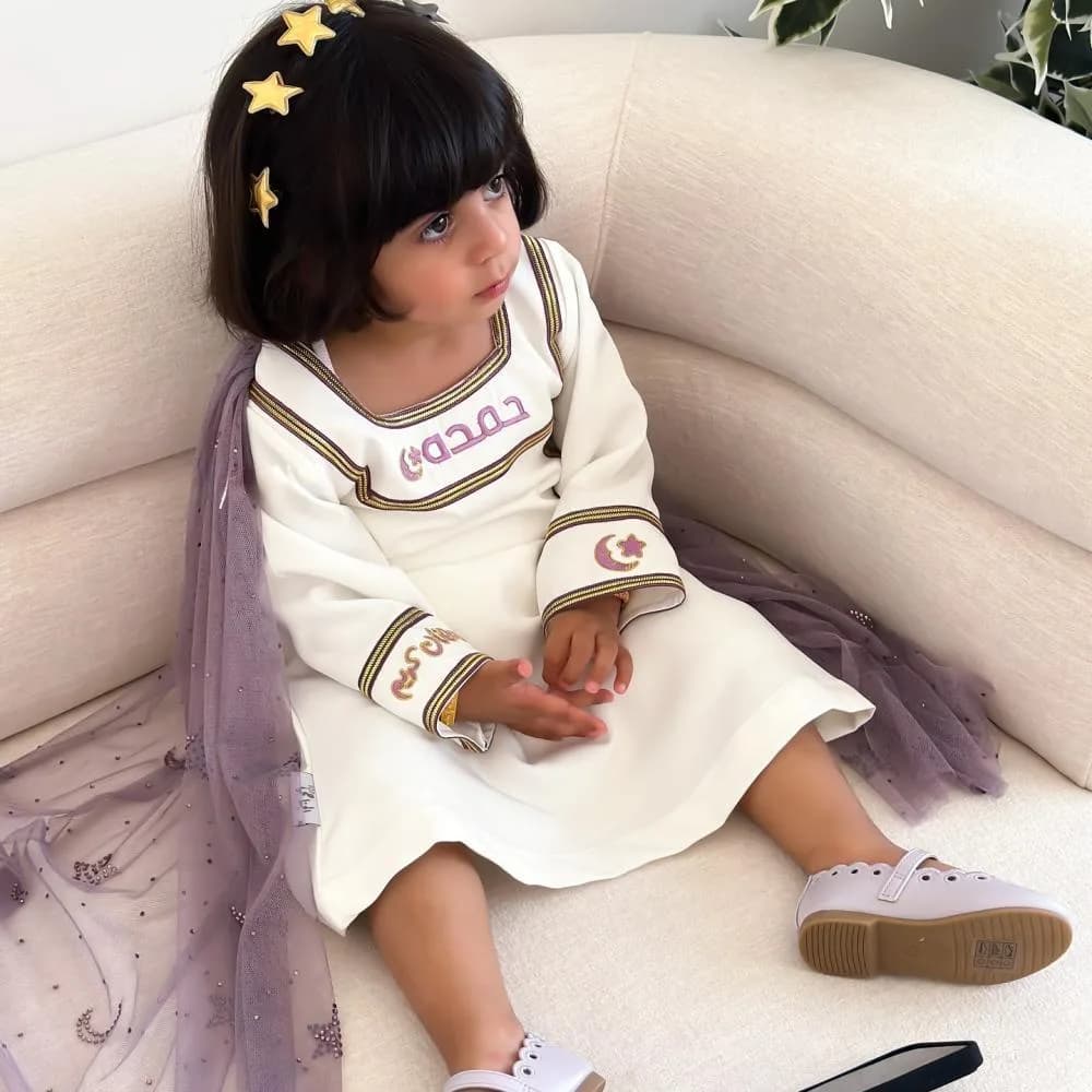 صورة جلابية رمضان قصيرة للأطفال